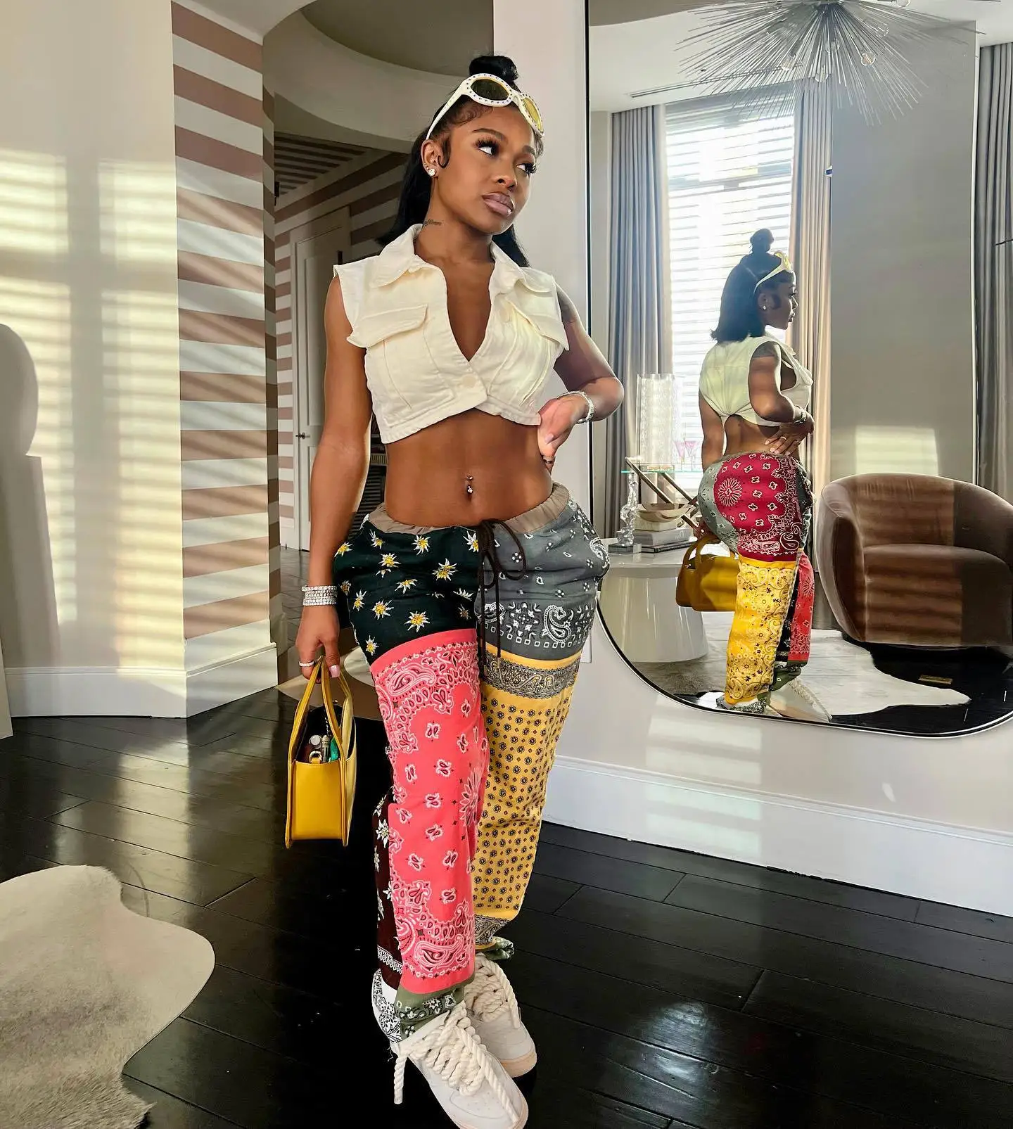 

Брюки женские с принтом «пейсли», бандана, повседневные Модные свободные штаны в стиле пэчворк