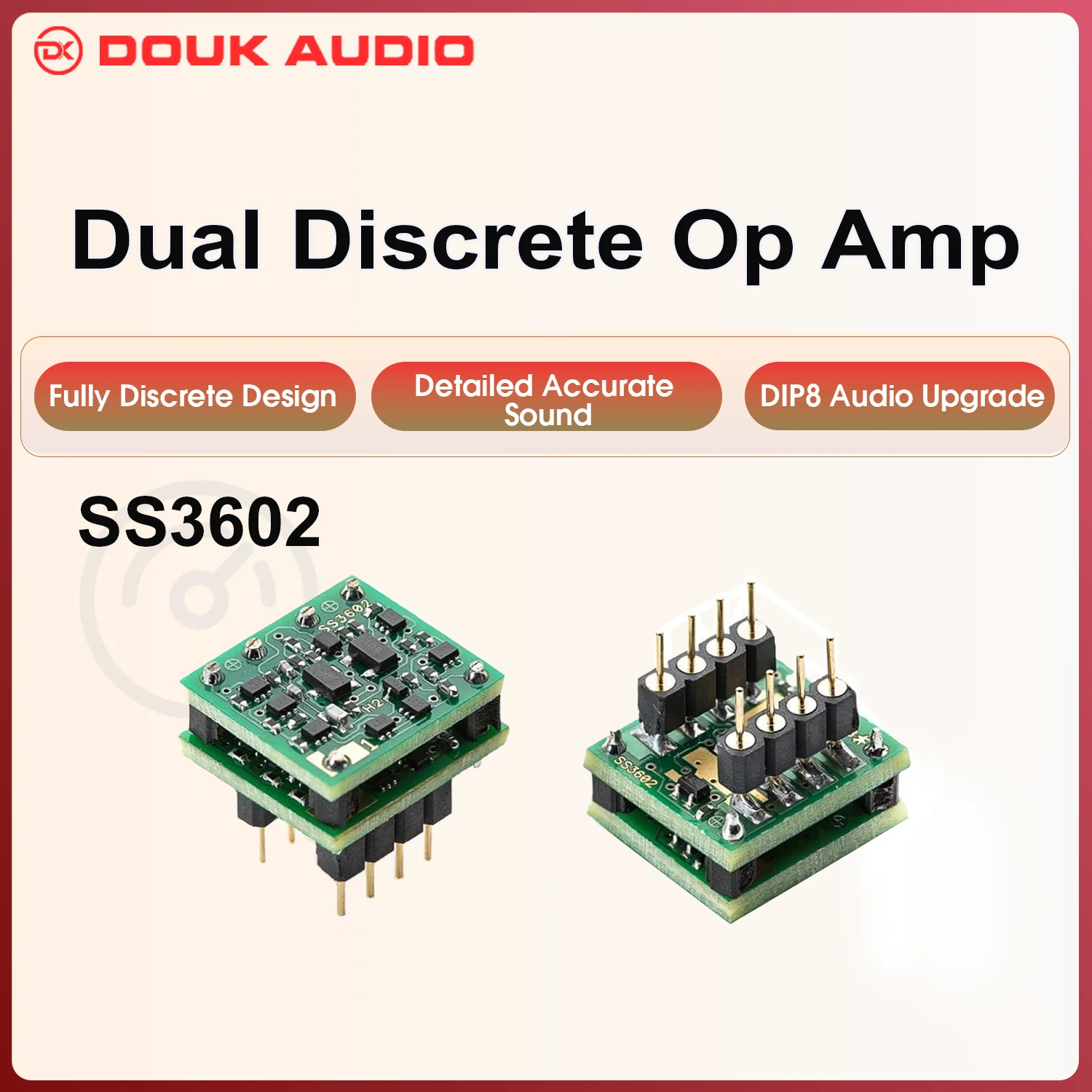 Фото Sparkos SS3602 DIP-8 Двойной дискретный операционный усилитель Hi-Fi для аудио, замена операционного усилителя для ЦАП/предусилителя, 1 шт. №1