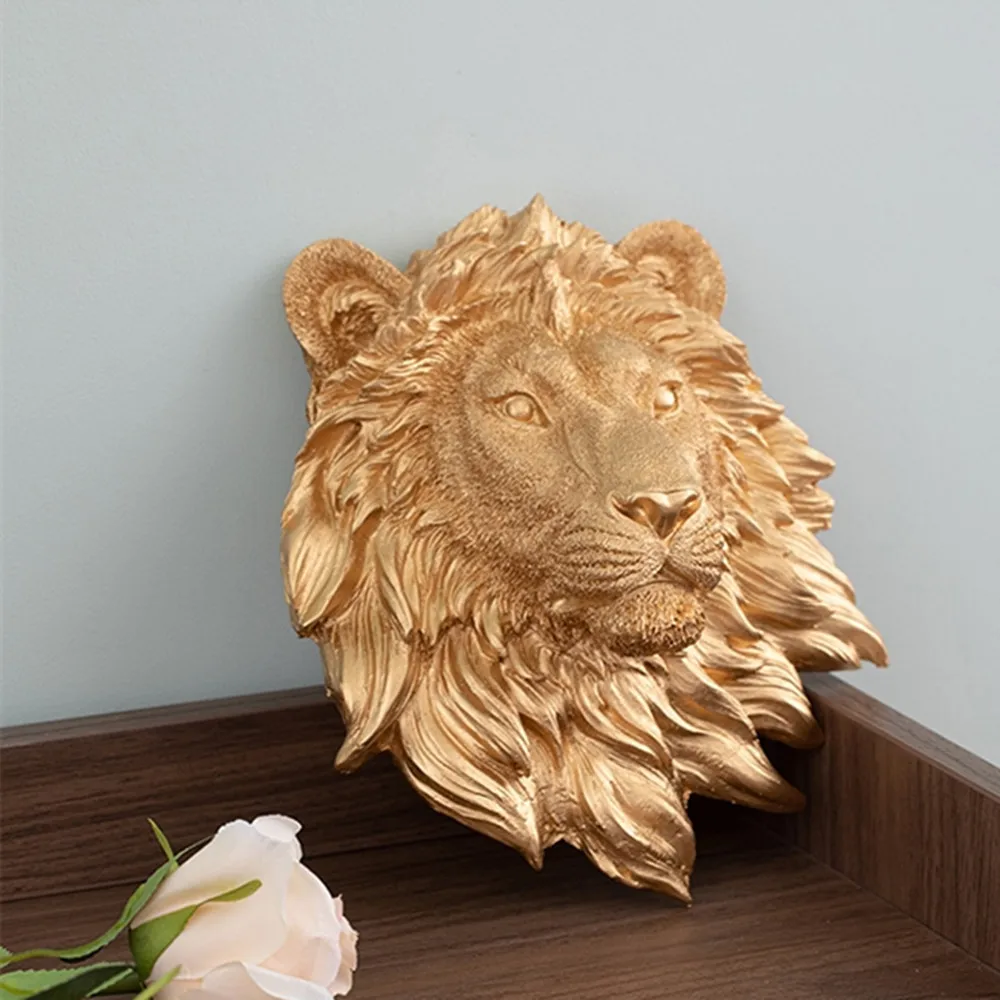 Маленькое золотое украшение на голову животного настенная подвеска Лев медведь