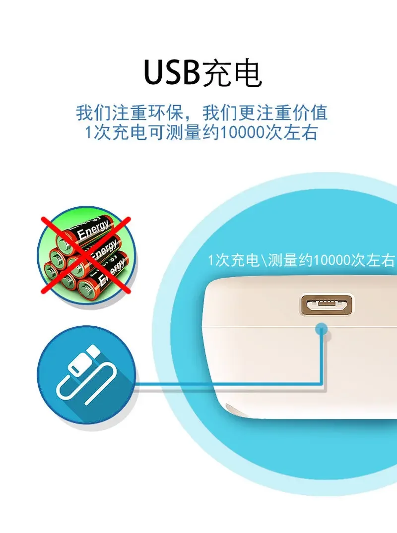 Перезаряжаемый измеритель уровня сахара с цифровым дисплеем высокоточный в