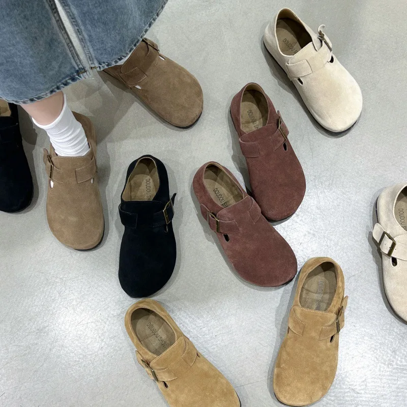 

Женские повседневные туфли, женская обувь, Осенние мягкие Лоферы без застежек с круглым носком и меховым платьем, Осенние однотонные мокасины в стиле ретро из ПУ