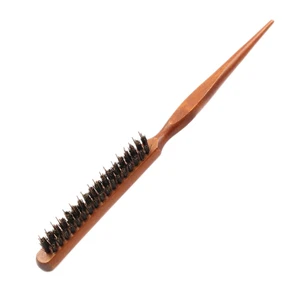 Professional Salon Teasing Back Hair Brushes Wood Slim Line Comb Hairbrush Extension Hairdressing St