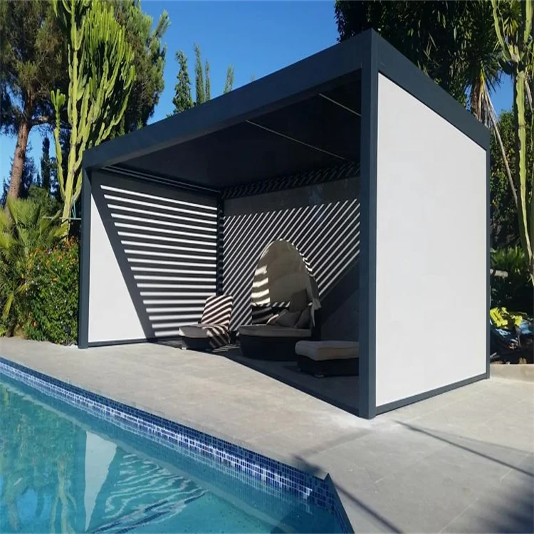 Уличная Роскошная Автоматическая беседка 3 х4 алюминиевая с жалюзи