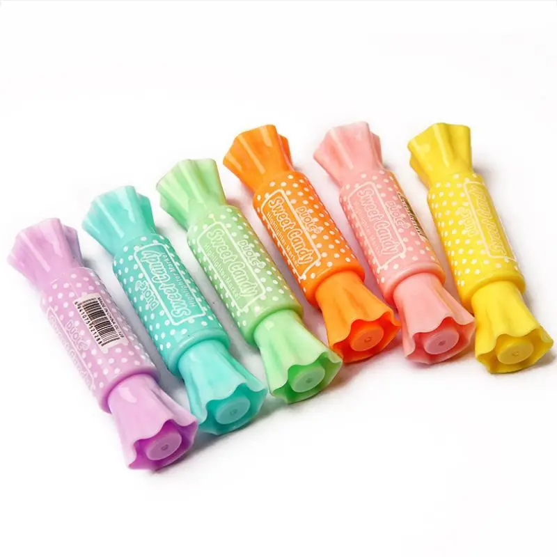 

1 упаковка/6 шт. канцелярские принадлежности, милая яркая маркерная ручка, милый мультяшный маркер с рисунком, ручка, школьные и офисные прин...