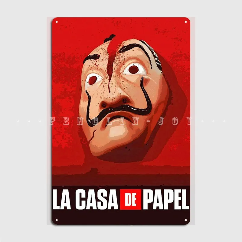 

Money Heist Metal Sign Cinema Living Room Garage Club Customize Plaques Tin Sign Posters