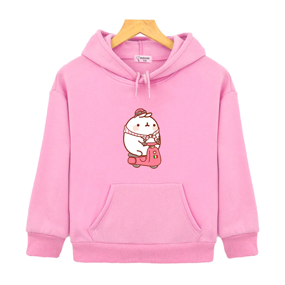 

Molang and Piupiu Hoodies for Teen Girls Kids Cute Rabbit Sweatshirts Kawaii Pullover Tops Spring Children's Clothing for Boy