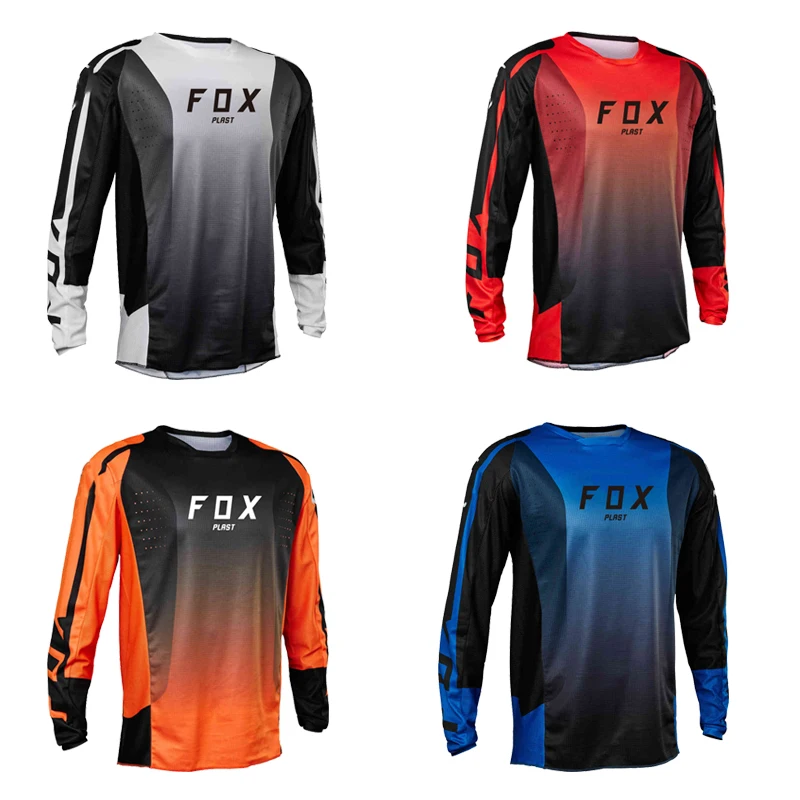 

2022 New Men's Downhill Jersey FOX PLAST Mountain Bike MTB Shirts Offroad DH Motorcycle Jersey Motocross Sportwear Clothing Bike