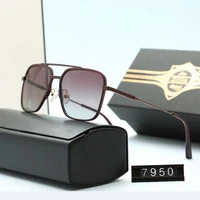 original factory fashion retro luxury top quality men women sunglasses business vintage alloy frame couple eyewear 7950