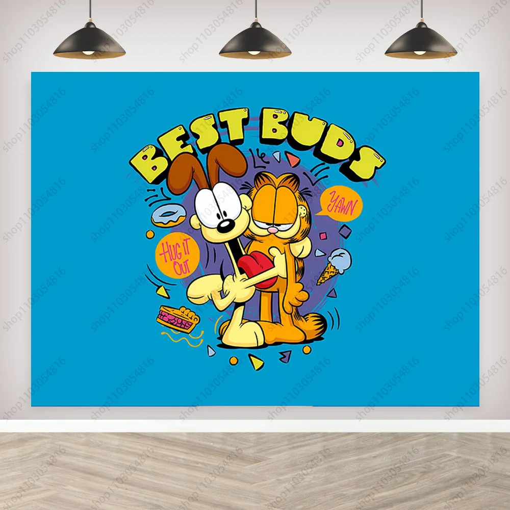 MINISO Гарфилд кот фон для фотосъемки милая тема детей украшение на день рождения