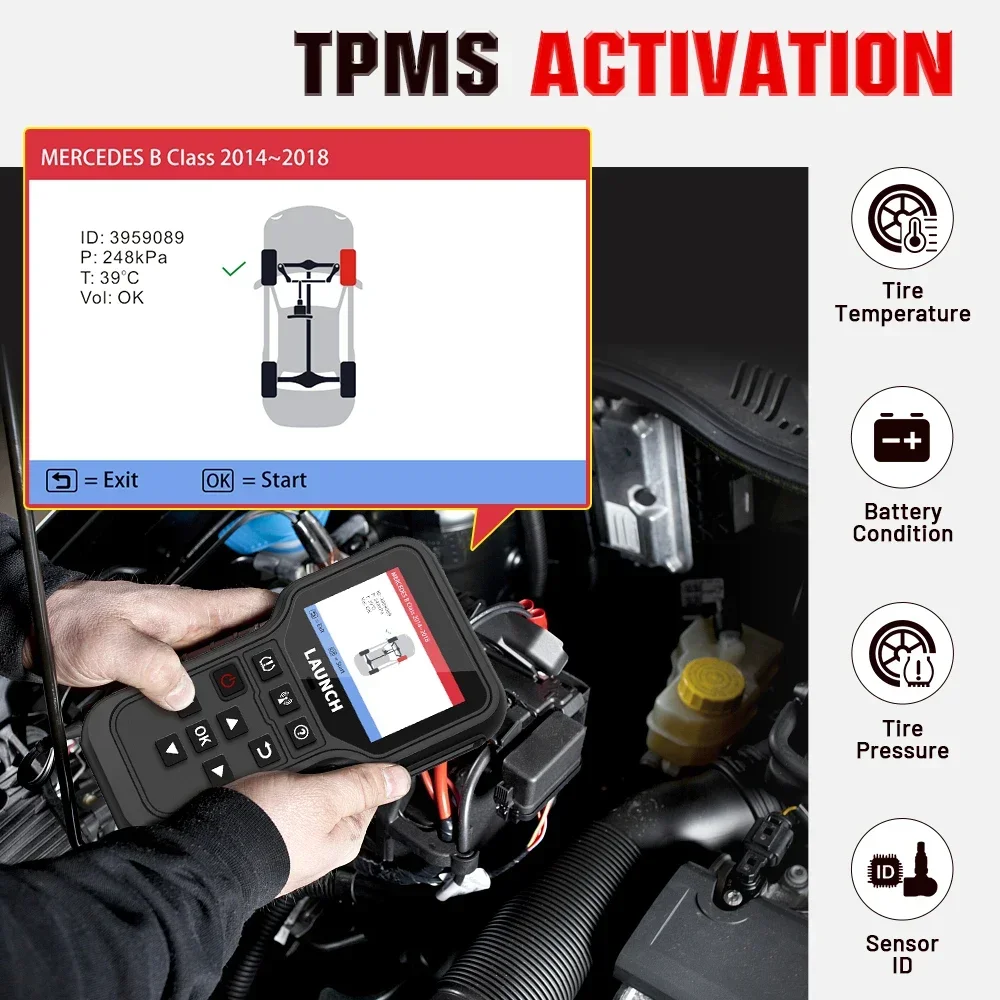 Запуск X431 CRT5011E Инструмент для освобождения TPMS Сканер шин 315/433 МГц Поддержка