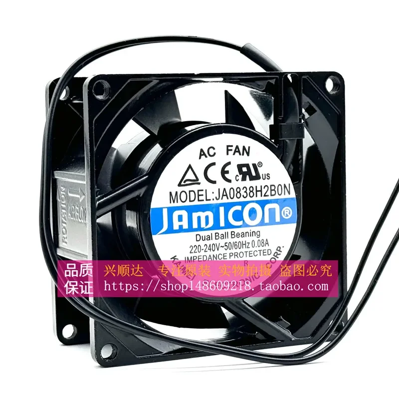 Фото Новый оригинальный вентилятор охлаждения для шкафов JAMICOM JA0838H2B0N, 220В, 0.08А, 8038 №2