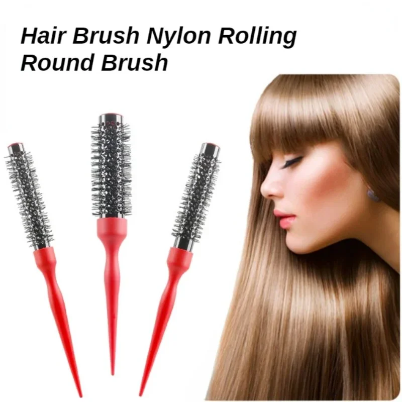 

Hair Brush Nylon Rolling Round Brush Aluminum Tube Professional Hairdresser AntiStatic Curly Hair Comb Hairdressing Styling Tool