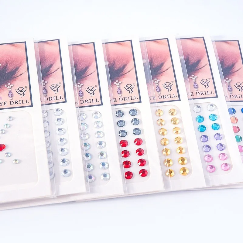 Face Jewelry Diamond Makeup Art Eyeliner Glitter Eyebrow Sticker Temporary Tattoo Children's Stage DIY Tools Rhinestones |