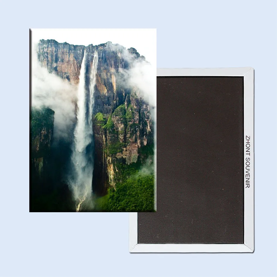 

Memorabilia Magnets , Angel Falls - Venezuela Rectangle Metal Fridge Magnet 5528 Tourism Souvenir