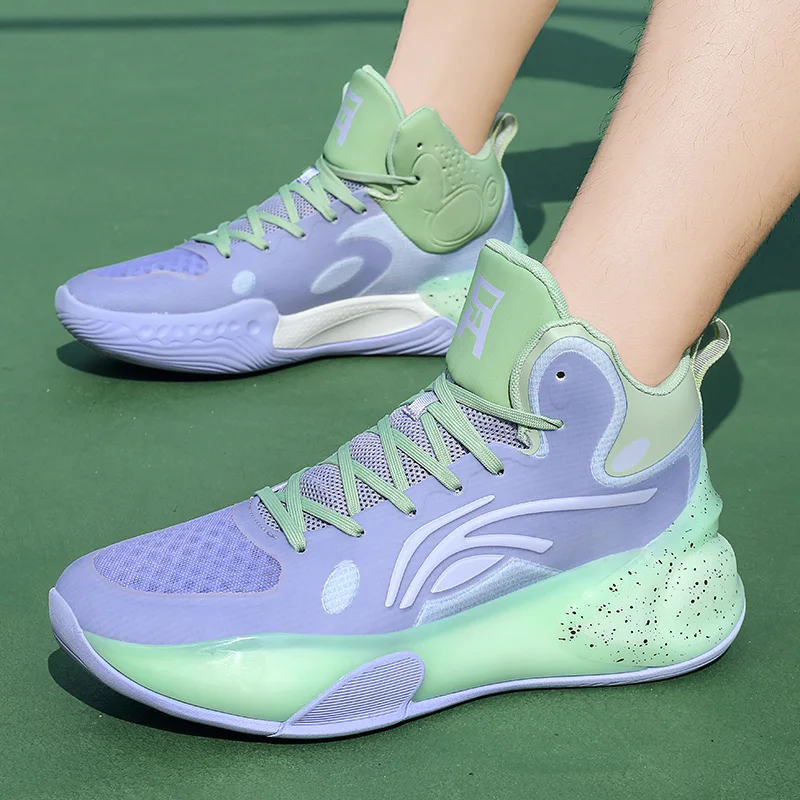 Мужские Баскетбольные Кроссовки С Высоким Берцем Дышащая Амортизирующая