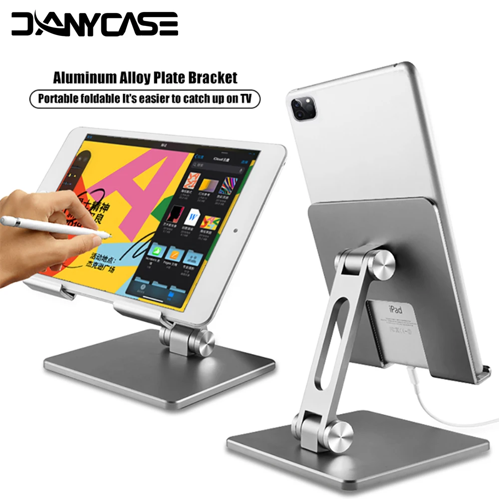 

Металлический складной держатель для планшета iPad 9,7 10,2 Pro 11 Air 4 10,9, Настольный Вращающийся держатель для планшета Samsung Huawei Honor Xiaomi