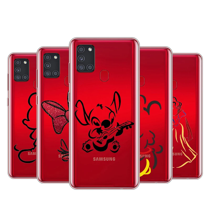 

Line Art Mickey Stitch For Samsung Galaxy A01 A11 A12 A22 A21S A31 A41 A42 A51 A71 A32 A52 A72 A02S Silicone Phone Case