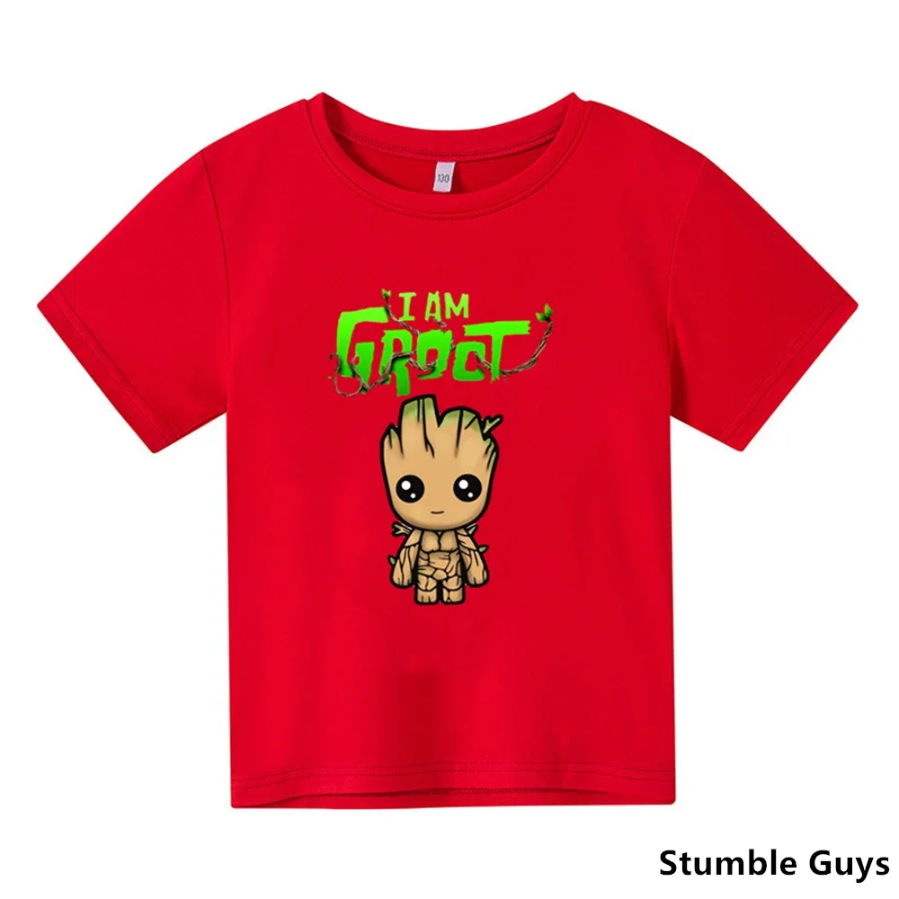 Детская футболка в повседневном стиле из полиэстера Летний сезон Топ с круглым