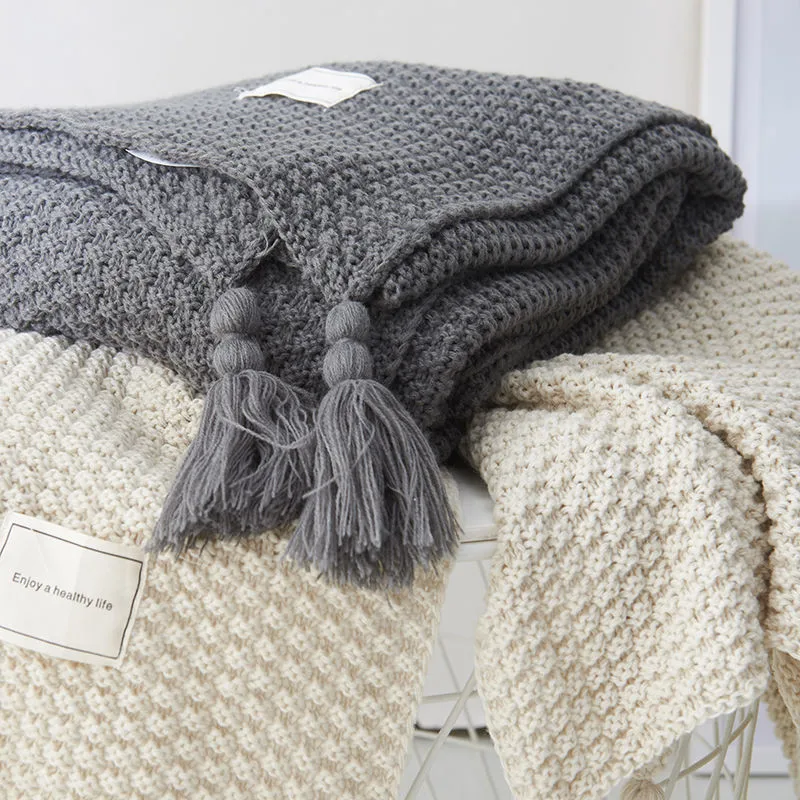 

MIDSUM, вязаные одеяла в скандинавском стиле, плед для дивана, покрывало для кровати, офис, кондиционер, отдых, ворсовое одеяло, Гобеленовая шаль