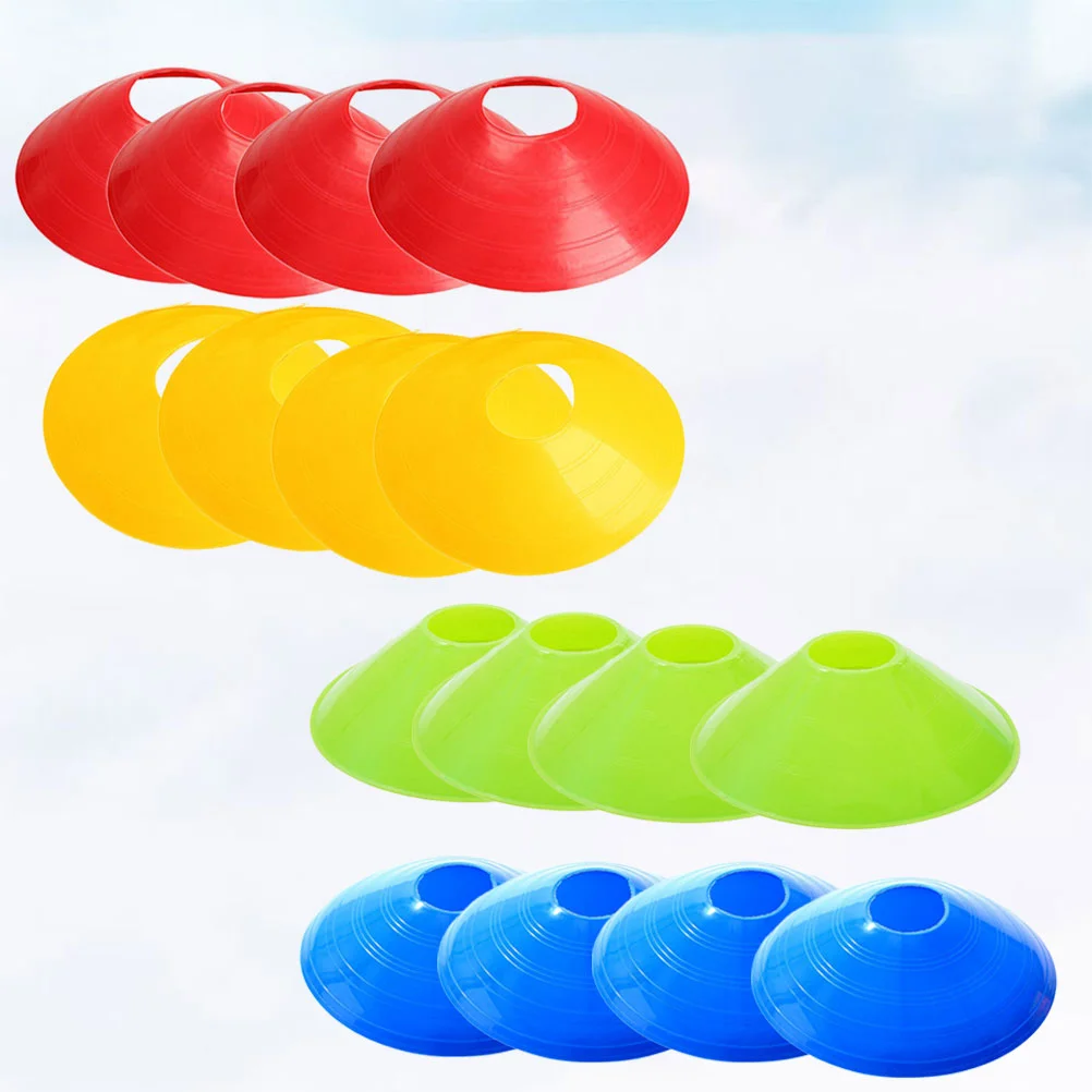 

16 Pcs Marker Trays Practice Cones Football Training Equipment Orange Cones Football Training Marker Tray