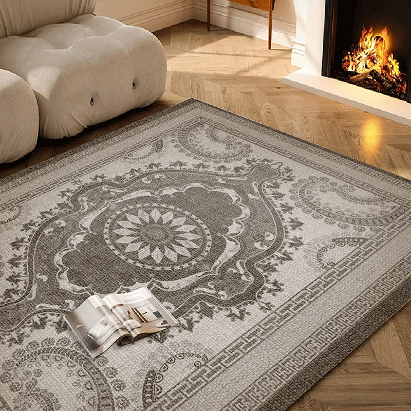 

Серый ковер, искусственный ковер для гостиной, большой размер, украшение для спальни, роскошные напольные коврики с рисунком, домашние большие коврики для отдыха, ретро Alfombra