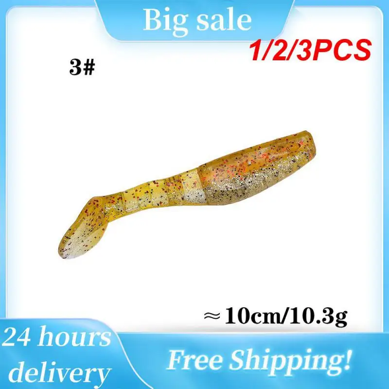 

1/2/3PCS FISH10cm/10.3g T Tail Soft Lures Fishing Soft Baits Artificial Silicone Leurre Double Color Shad Wobblers For Bass