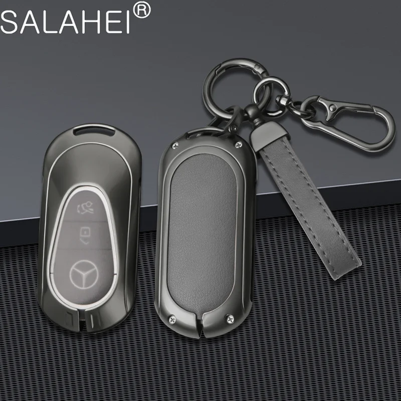 

Zinc Alloy Leather Car Remote Key Case Cover Shell For Mercedes Benz C S Class 2021 W206 W223 S350 C260 C300 S400 S450 S500 2021