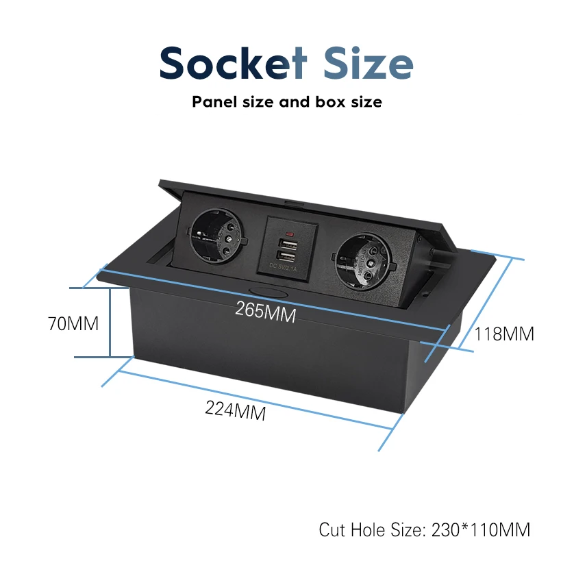 HDMI/Сеть/USB алюминиевая панель белая розетка евровилка настольная скрытого типа
