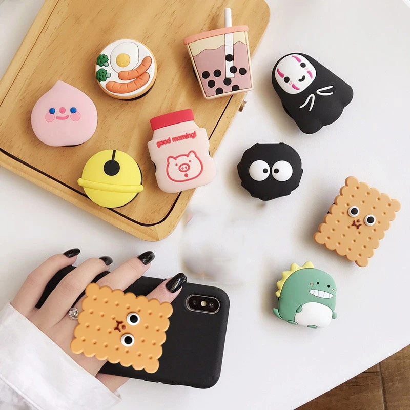 

Cute Popular Phone Socket Grip Phone Holder Anime Expanding Handy Stretch Halterung Stand Bracket Mobile Uchwyt Do Telefonu Grip