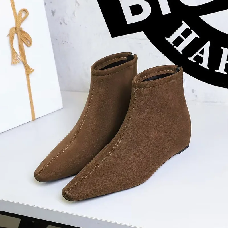 Женские туфли из воловьей кожи в Корейском стиле модные короткие женские челси