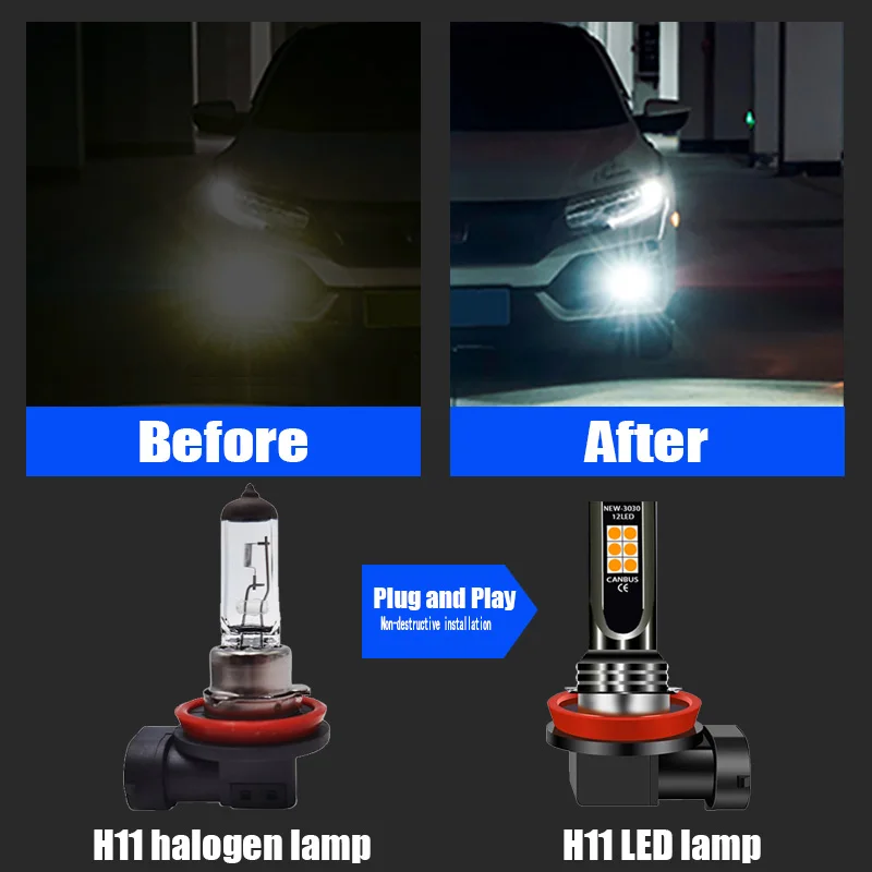 2pcs Car LED Fog Light Bulbs H8 H11 H16 JP For Suzuki Swift mk3 mk4 mk5 Grand Vitara Ignis Jimny Kizashi Alto Baleno Celerio SX4 |