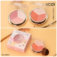 stie small light bulb high gloss three color blush all in one plate enhances complexion and repairs rouge powder makeup daily