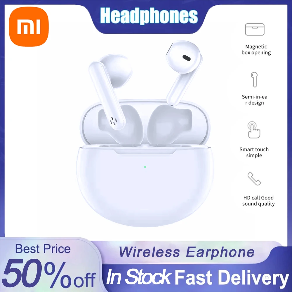 

Xiaomi Bluetooth Earphones Wireless Earbuds Bass Stereo Headphone Noise Cancelling Headsets With Charging Box For Smartphone
