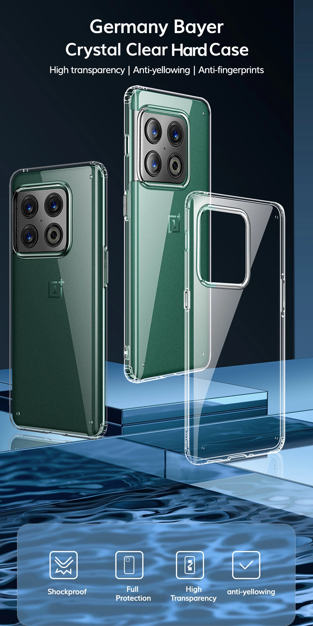 Kup UFLAXE Odporny Na Wstrząsy Futerał Na OnePlus 10 Pro 5G WLONS Niemcy Bayer 4K HD Krystalicznie Czyste Tylna Pokrywa Anty-żółta Obudowa
