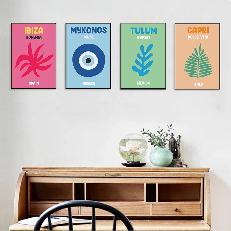 Плакаты Майами-Бич Ибица Капри Бонди миконо hd принты Картина на холсте