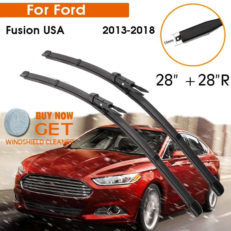 

Car Wiper Blade For Ford Fusion USA 2013-2018 Windshield Rubber Silicon Refill Front Window Wiper 28"+28"R LHD RHD Accessorie