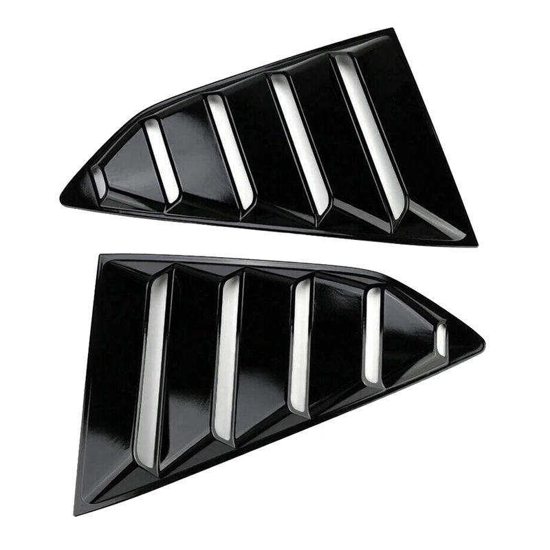 

Glossy Black 1/4 Rear Side Vent Quarter Window Louver Shutter Cover Trim Replacement Accessories For 2016-2022 Chevy Camaro