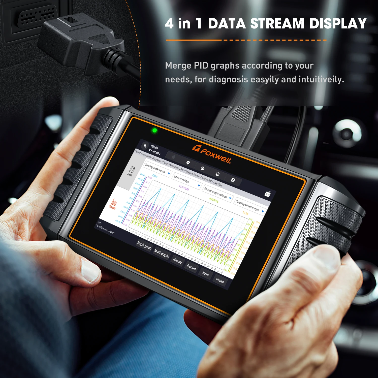 Сканер Foxwell NT726 OBD2 устройство для чтения кодов всех систем с функцией сброса 8