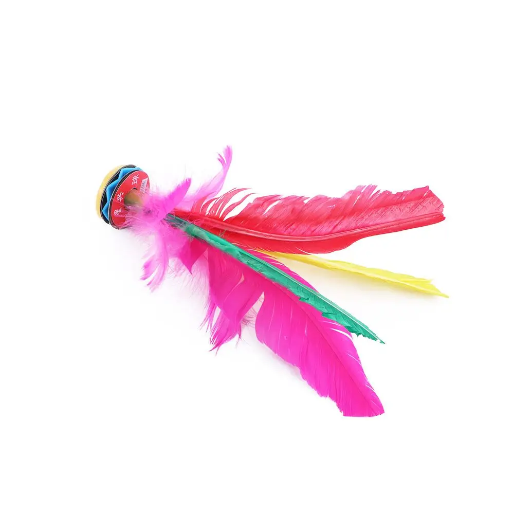 Durable Sports Game Colorful Feathers Chinese Jianzi Sport Training Foot Kick Shuttlecock