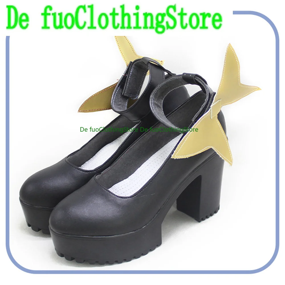 Синие ботильоны Rikuhachima Aru из искусственной кожи для косплея Blue Archive