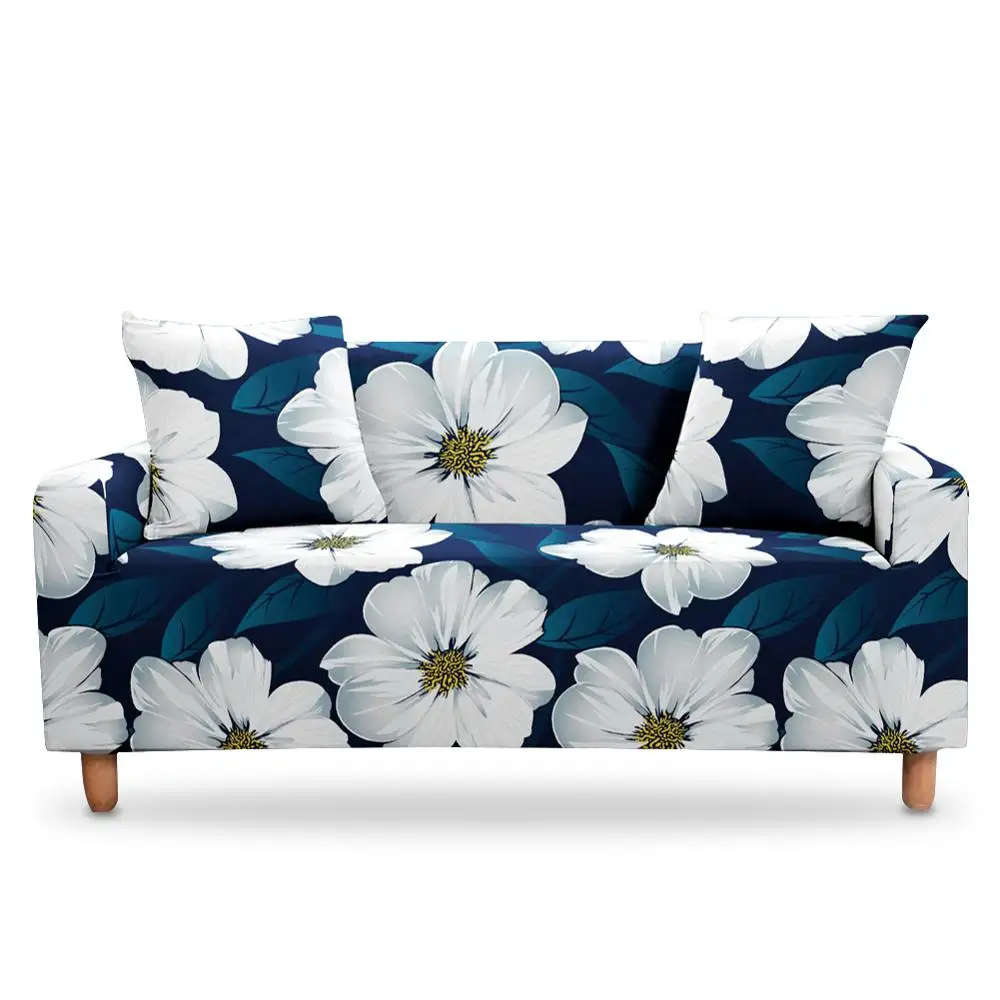 

Stretch Sofa Cover for Living Room Elastic Slipcovers Butterfly Tropical Leaves Flower 1/2/3/4 Seaters Couch Cover Housse Canapé