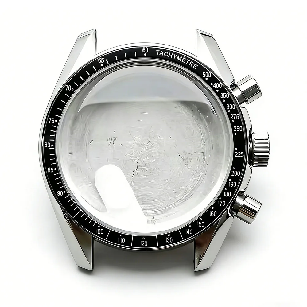 Фото Мужские часы Speedmaster с металлическим корпусом 39,7 мм, для механизмов VK63/VK64, аксессуары для часов, запчасти для часов, подходят для ремешка 20 мм, коробка для часов. №2