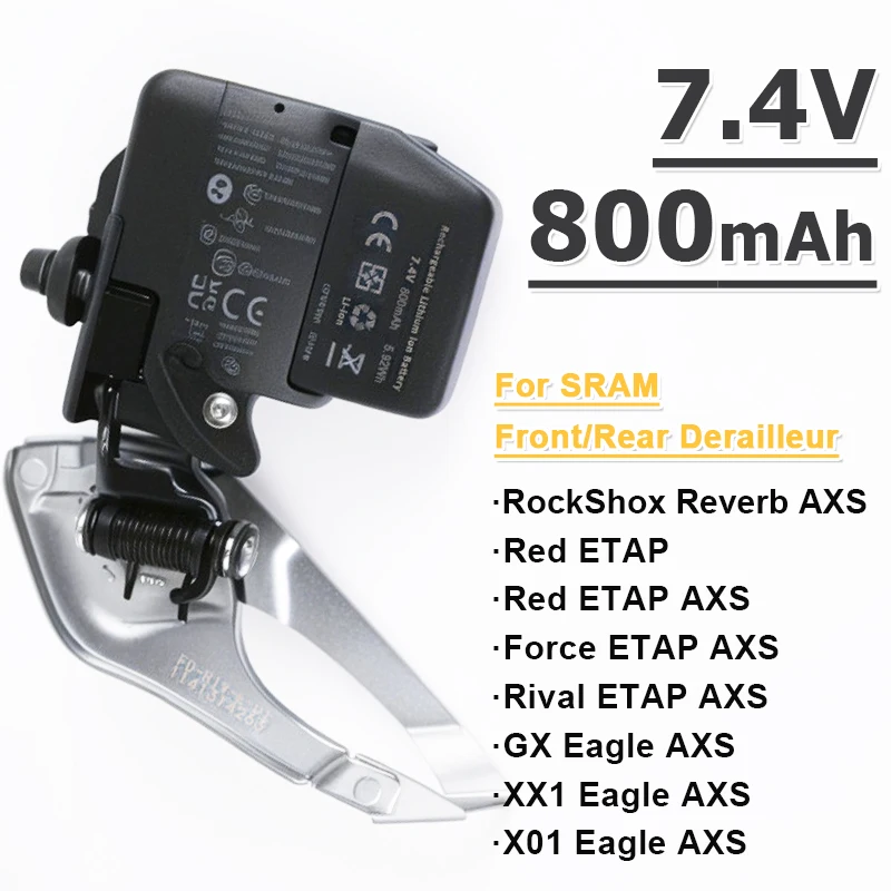 Фото Аккумулятор 800 мАч высокого качества для Sram RED Black XX1 GX FORCE X01 ETAP Derailleur Eagle AXS, новый, оригинальный. №1