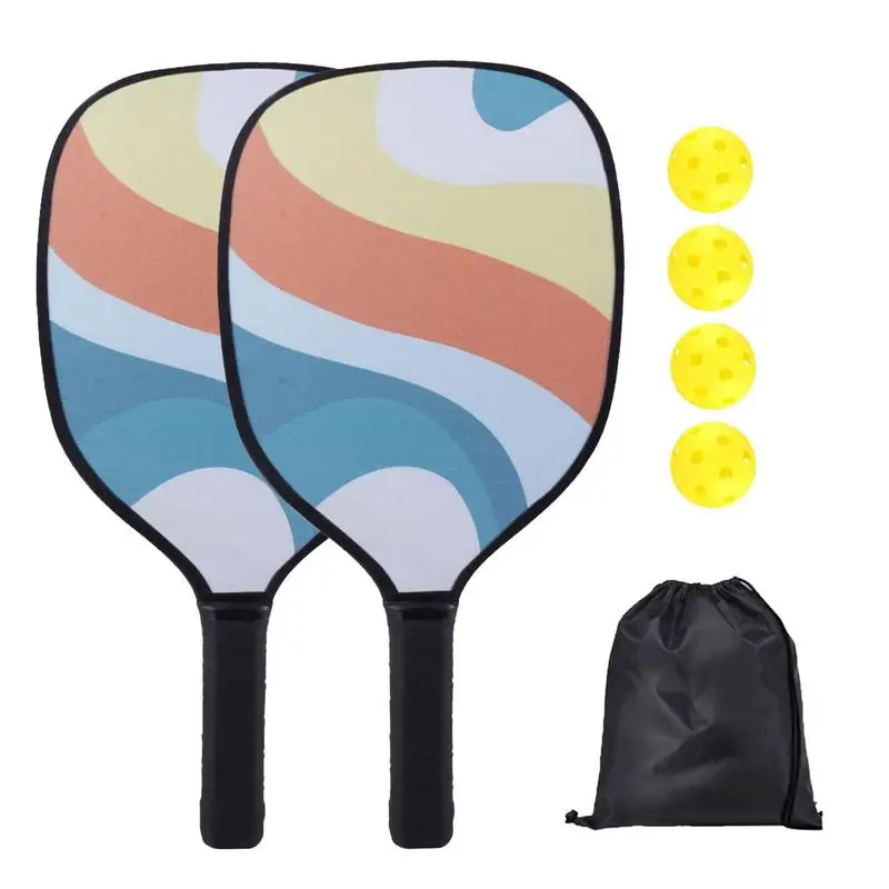 

Pickle Ball Paddle Funny Wooden Pickleball Set Comfortable Protective Safe Pickleball Racket Sports Accessories For Yards Patios