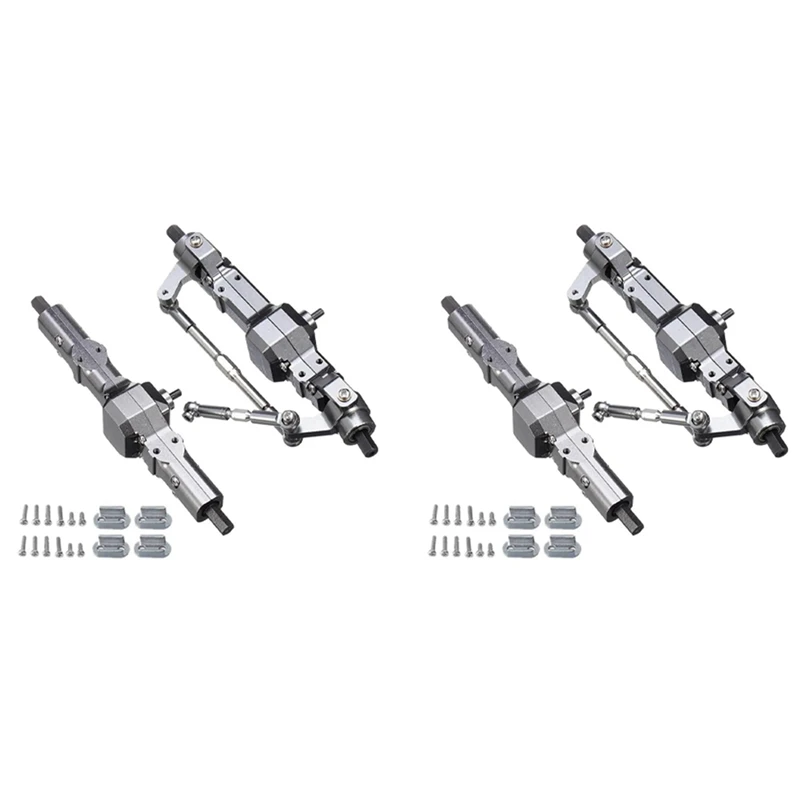 

2X Металлический передний и задний мостовой мост, мост, коробка передач для WPL C14 C24 C34 C44 B14 B24 1/16 RC Car Truck, обновленные детали, аксессуары