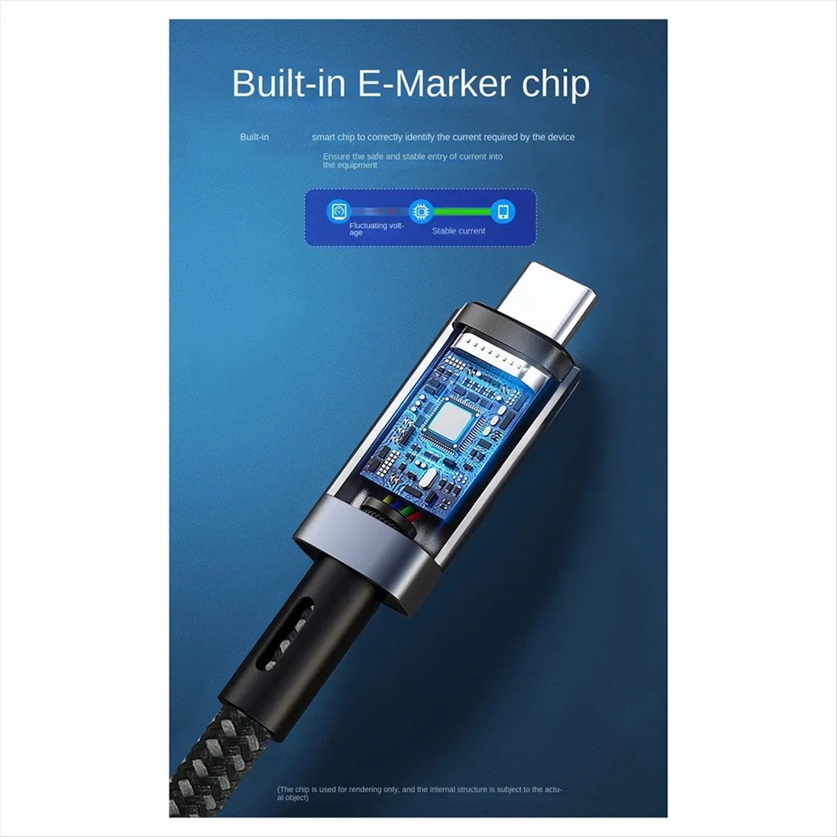 Акция! Кабель USB-C с LED-дисплеем, поддержка видео 8K, 40 Гбитс, зарядка 240 Вт (art.: 3920dc8a160ea) - 3920dc8a160ea