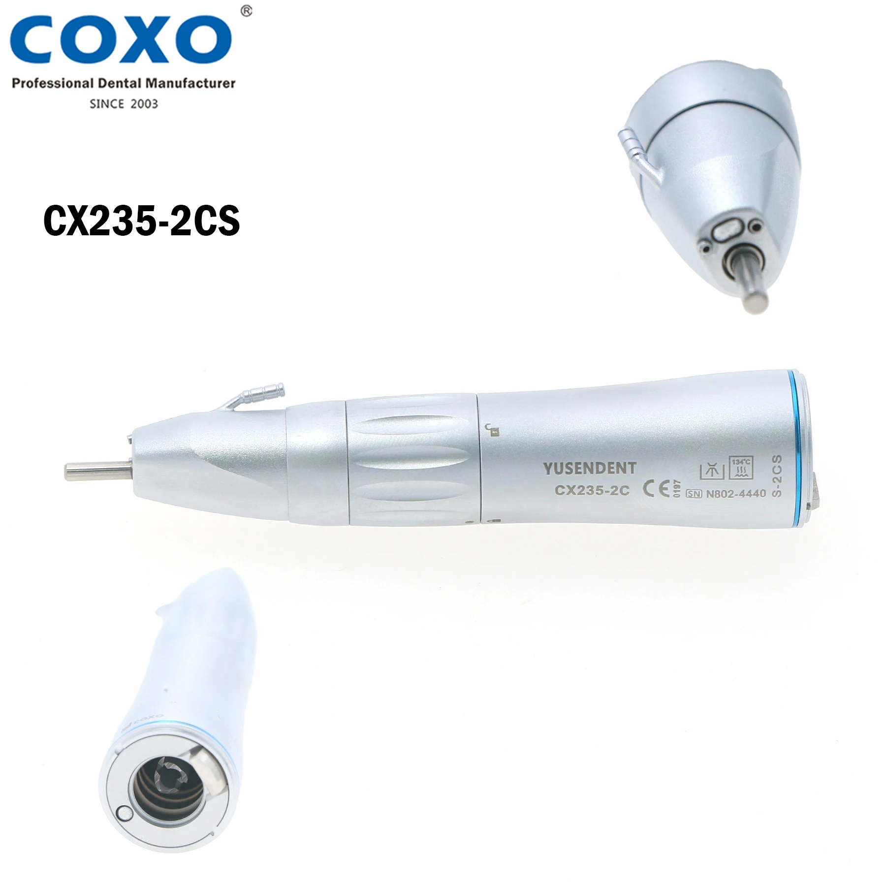 

COXO Dental Surgical Handpiece 1:1 Direct Drive Straight Nose Cone CX235-2CS Surgery Electric