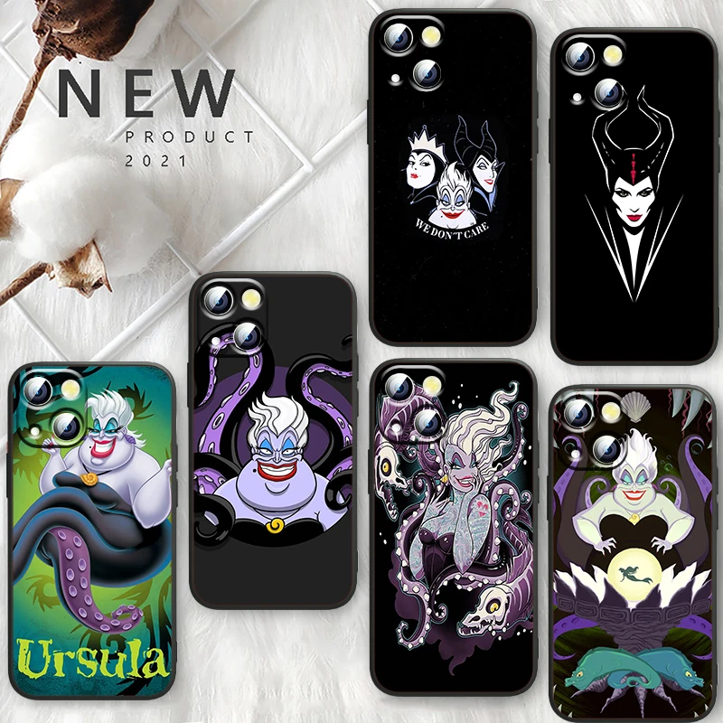 

Maleficent Usula Disney Phone Case For Apple iPhone 14 13 12 Mini 11 XS Pro Max X XR 8 7 6 6S Plus Funda Capa Black Cover