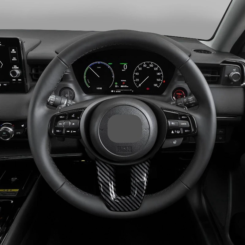 3x Автомобильная V-образная панель рулевого колеса из углеродного волокна отделка