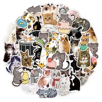103050pcs cat cartoon cute animal graffiti sticker notebook suitcase water cup mobile phone waterproof sticker wholesale